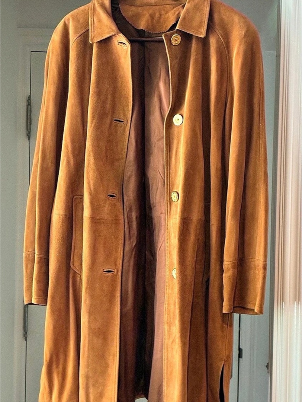 Viroel Leather Coat in Camel / Tan Size 50 Like New